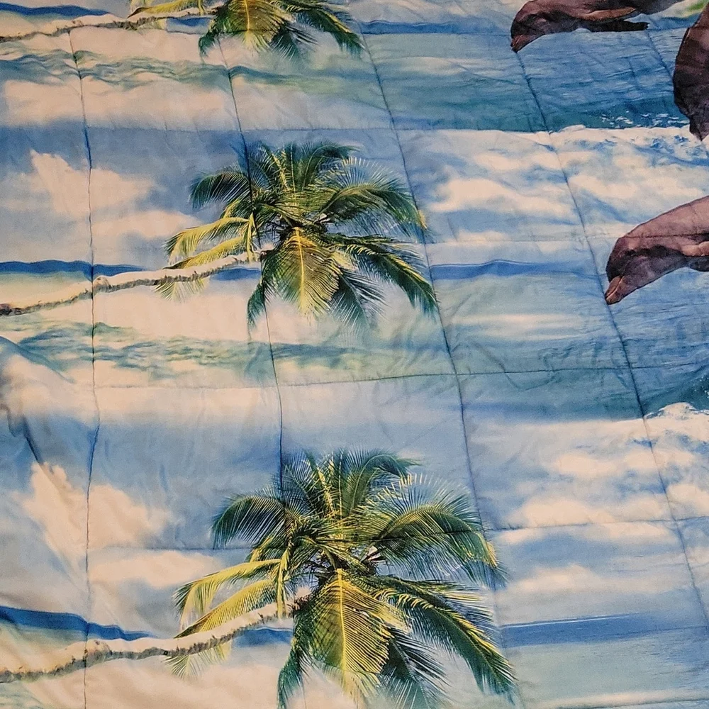 Dolphin twin comforter and sham